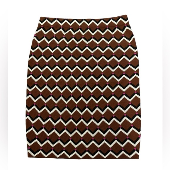 TRINA TURK Knit Merino
Wool Bodycon Pencil Geometric Print Skirt Sz medi… - Picture 3 of 9